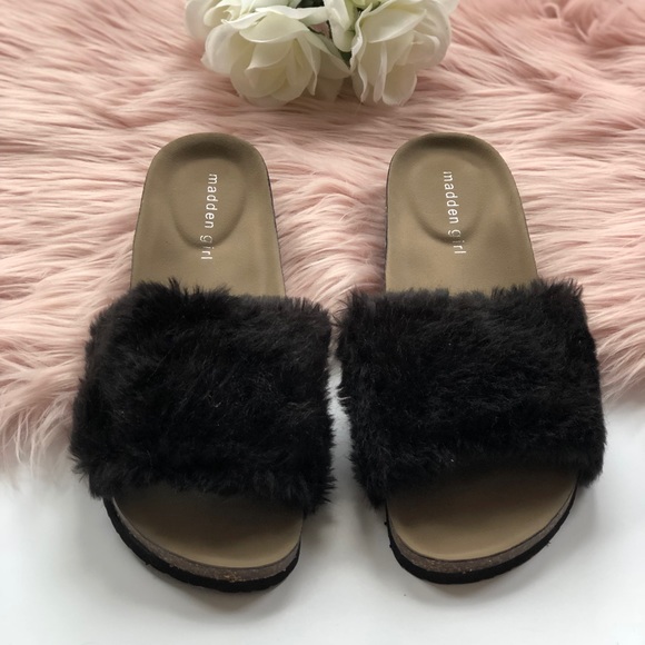 Madden Girl Shoes - 💕Madden girl fluffy ,cork bottom slides